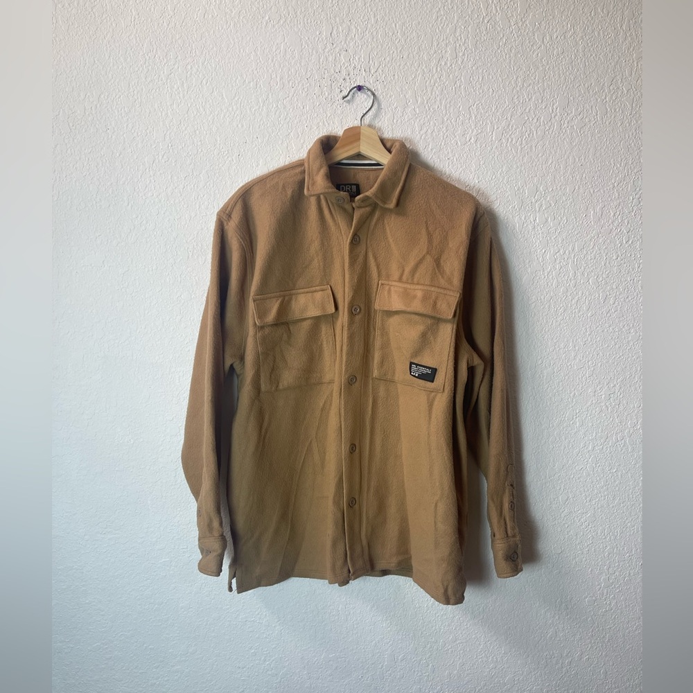 DR essentials Fleece botton down shirt jacket size L